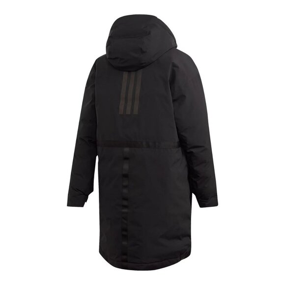 Adidas black urban rain ready parka women's jacket size L - Picture 4 of 9